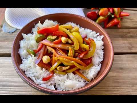 Riso basmati con verdure miste e anacardi, gusta questo piatto saporito e salutare!