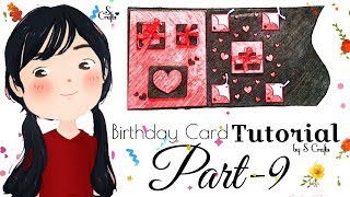 Birthday Card ️ Tutorial | Part 9 | S Crafts | scrapbook element | Card |