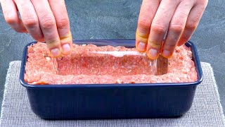 Push A Glass Into The Meat & Fill It With These 4 Ingredients
