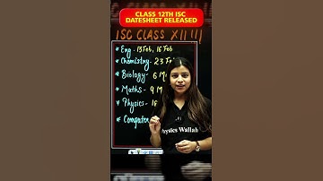 Class 12 ISC DATESHEET RELEASED #Class12 #ISC #Datesheet #Boards #Update