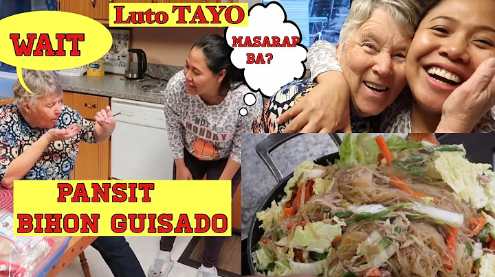 COOKING PANSIT BIHON GUISADO WITH MY CANADIAN FAMI...