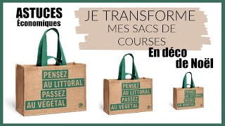 Jai Accumulé Trop De Sacs De Courses Je Les Transforme En Déco De Noël