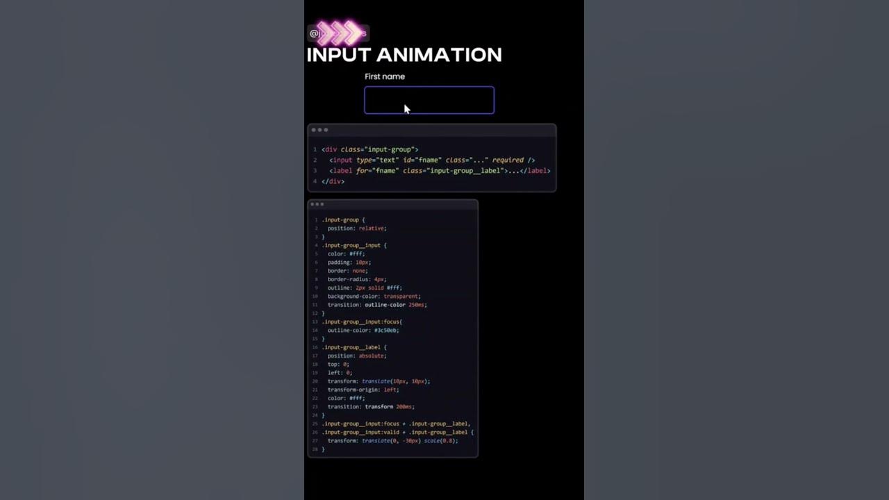 How Is Input Animation With HTML/CSS Code Shorts - YouTube