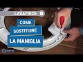Vhbw Maniglia Per Porta/sportello Compatibile Con Siemens Extraklasse Xlm 124a Wxlm124a Lavatrice Plastica Argento 64298432