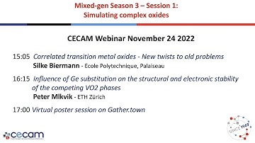 Mixed-Gen Season 3 Session 1: Simulating complex oxides