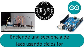 ¿Cómo encender una secuencia de leds usando ciclos for?