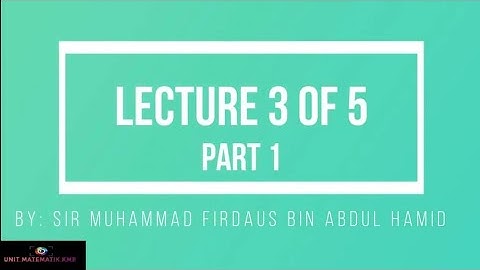 CHAPTER 4 (LECTURE 3 OF 5) PART 1