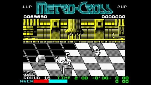 Metro-Cross 128k (2021 Edition) Walkthrough, ZX Spectrum
