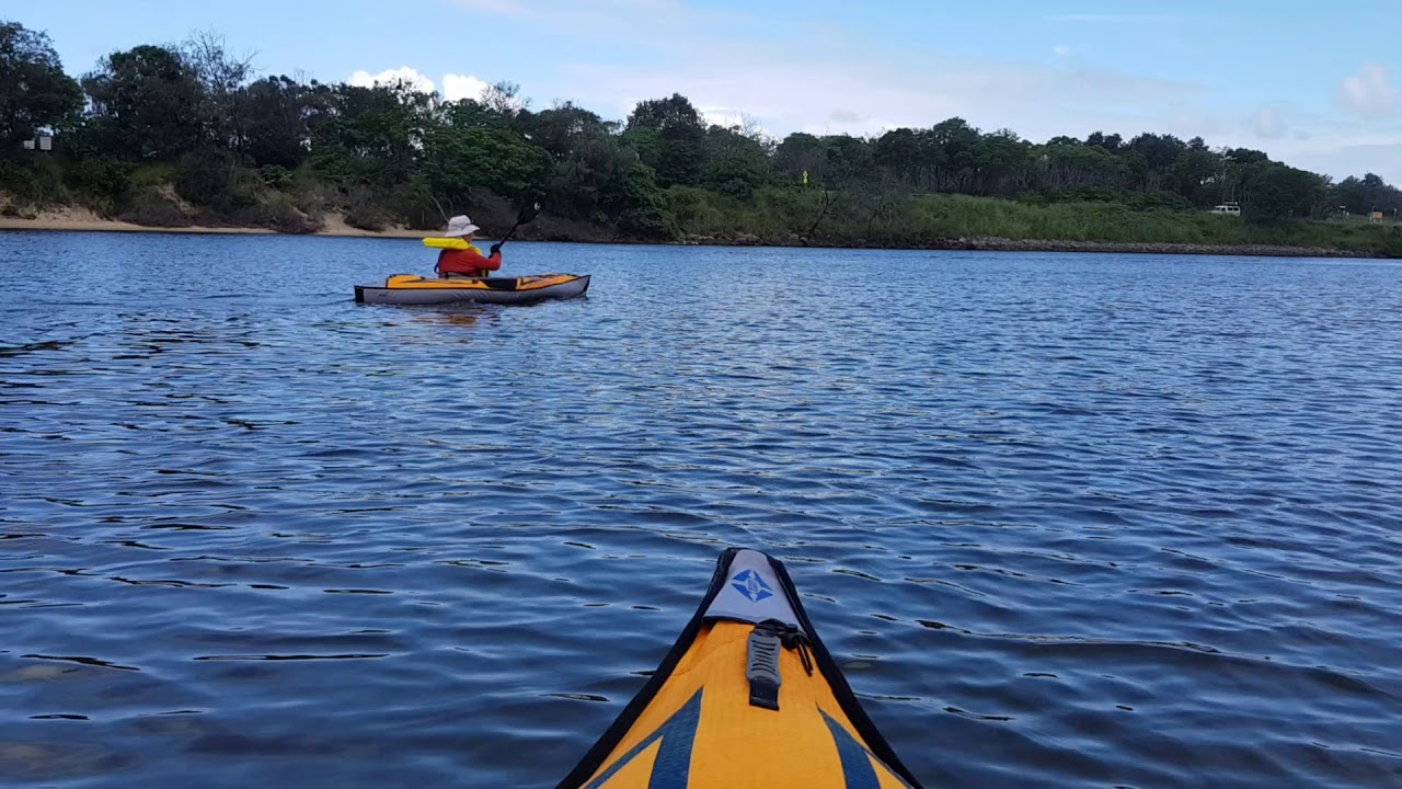 advanced elements drop stitch floor Kayaking on Cudgen Creek at Kingscliff NSW