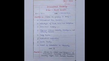 M.Com - 4th Semester ,2022 |International Marketing| #gurugramuniversity