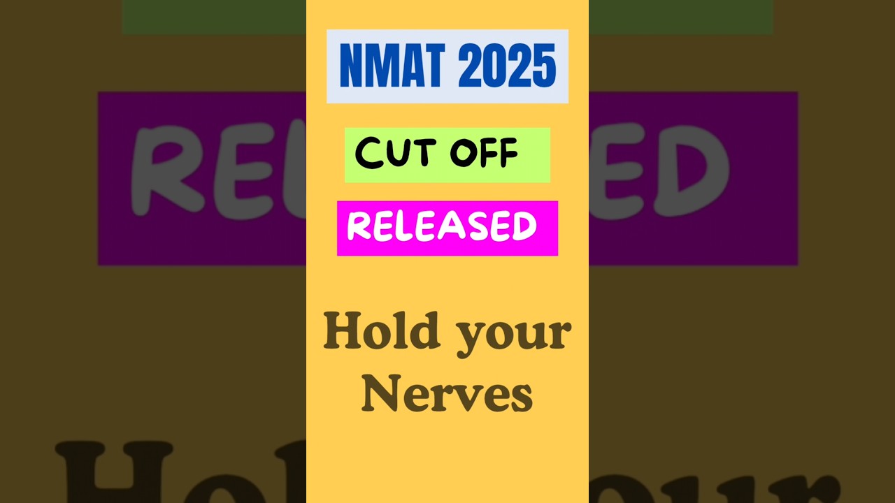 🚨 Nmat 2025 Cut off released 