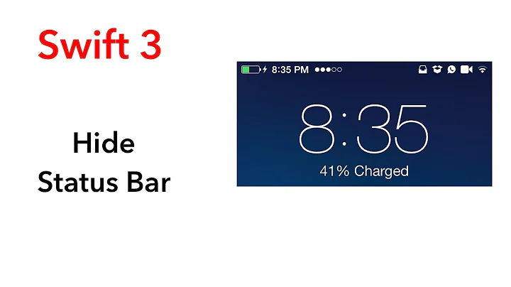 How to hide status bar(Swift 3 + Xcode 8.2.1)