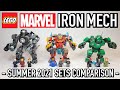 LEGO Marvel Iron Mech Summer 2021 Sets Comparison