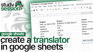 How To Translate Languages in Google Sheets