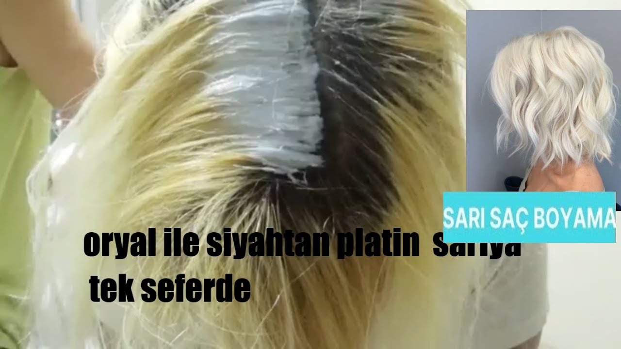 Evde Platin Sari Sac Boyama 2019 Sari Sac Boyama Youtube