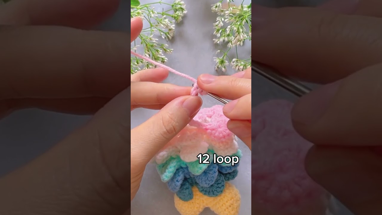 Wow How to crochet fish scale pattern