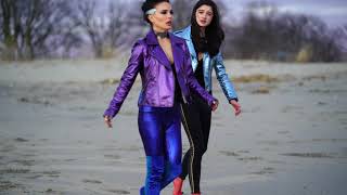 Natalie Portman Films A Beach Scene With Co-Star Raffey Cidy For Vox Lux In New York