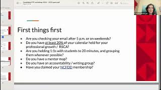 AY 2024 - 2025 RTP Workshop at San Diego State University