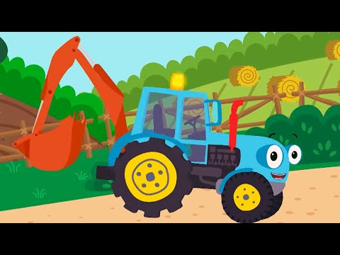 КОТЭ ТВ 🚜 Колеса трактора + Бип бип 🚦 Веселая песня мультфильм про трактор для детей