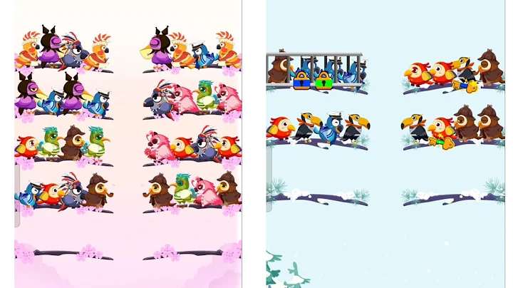 Bird Sort Color Puzzle Level 47 - 54