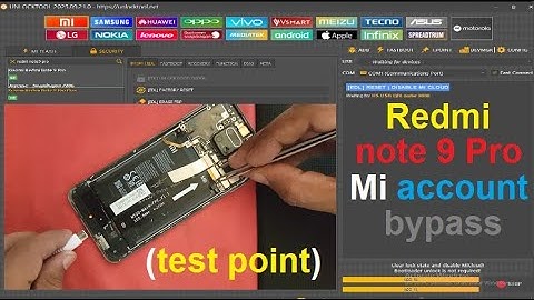redmi note 9 pro | Mi account bypass by unlocktool (Test point) 2025