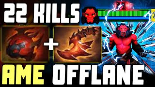 AXE 22 kills Offlane by Ame - new Pro Tactic Axe with Miracle- Hard Carry Dota 2