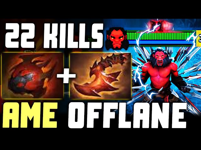 AXE 22 kills Offlane by Ame - new Pro Tactic Axe with Miracle- Hard Carry Dota 2 class=