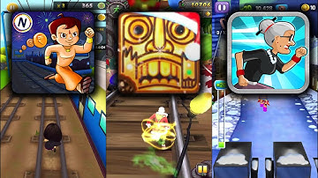 Chhota Bheem Rush Vs Temple Run 2 Winter Toyland Vs Angry Gran Run - EndlessRun Gameplay Android