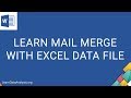 Mail Merge Tutorial with an Excel Data File as Data Source | MS Word Tutorial