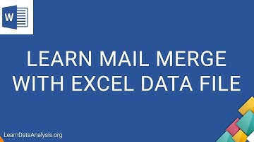 Mail Merge Tutorial with an Excel Data File as Data Source | MS Word Tutorial