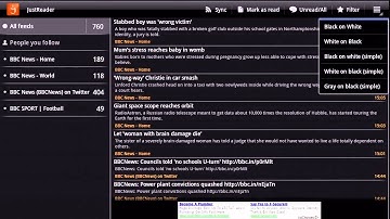 Just Reader on Android Tablet