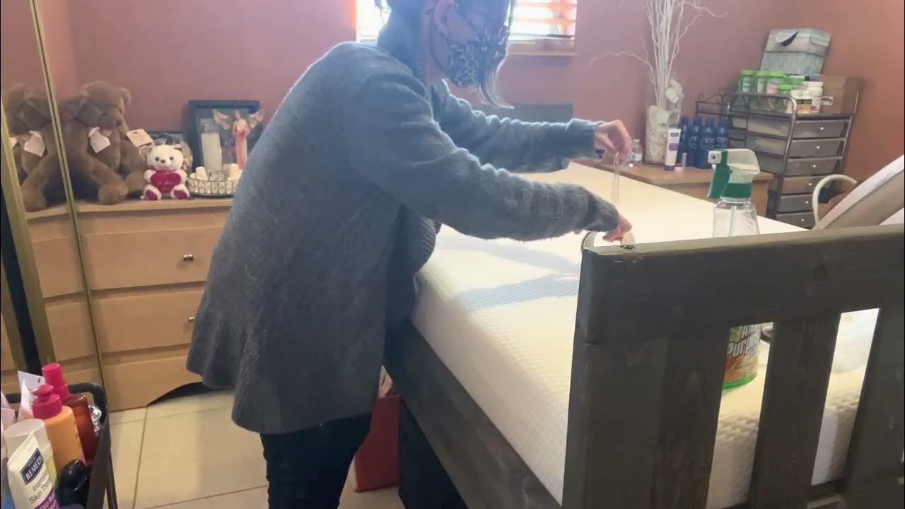 ASMR! Cleaning Vlog!🧽🧼🦠Cleaning My Bed Frame & Mattress! YouTube