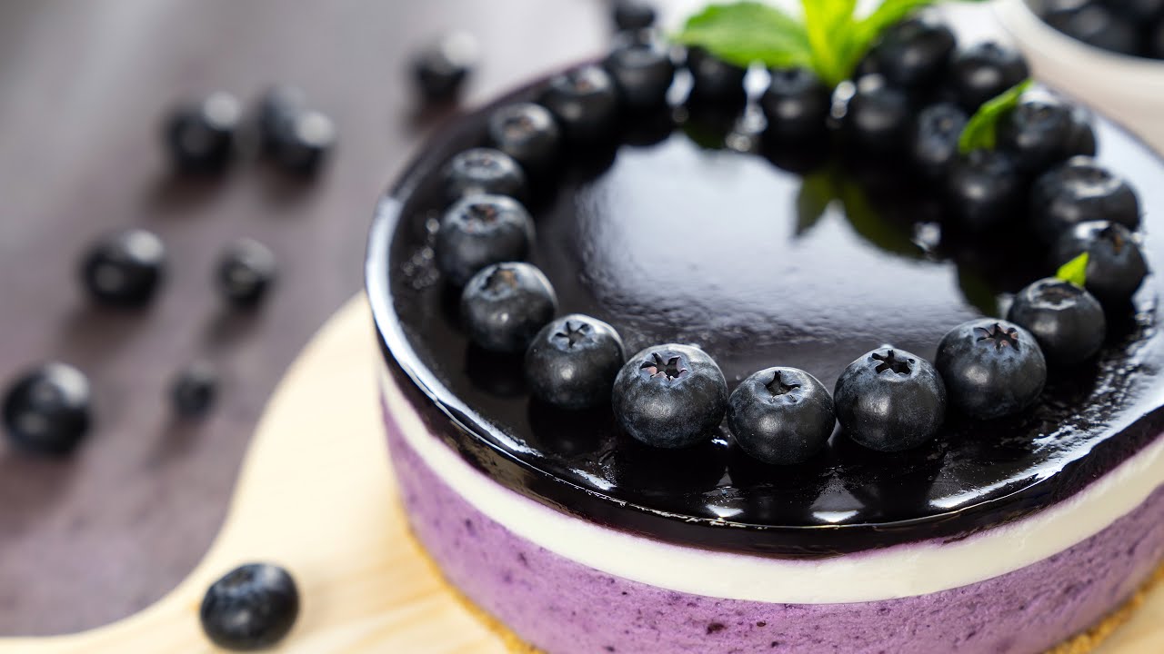 ⁣免烤蓝莓乳酪蛋糕 不用烤箱 免去燥热  Easy No Bake Blueberry Cheesecake /Blueberry Cheesecake Recipe