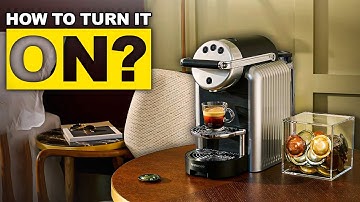 Quick Tutorial: How to Turn On the Gray Nespresso Zenius Coffee Machine.