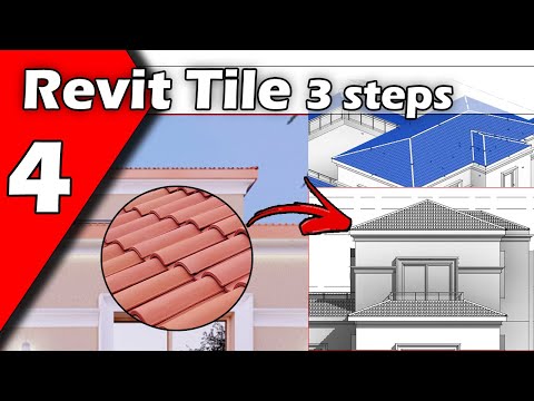 4-Revit architecture Roof Tile (3 Steps) Revit architecture