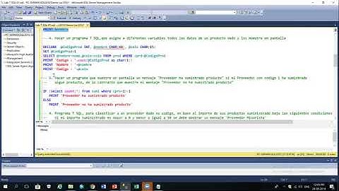 Pogramacion en el Lenguaje Transact SQL - Parte I
