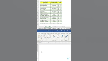 Link Excel table to MS Word #shorts