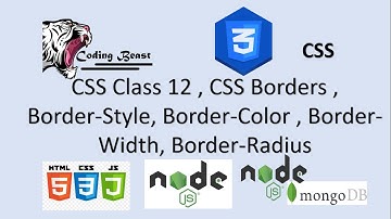 CSS Class 12 CSS Borders , Border-color , Border-style , Border-width , Border-Radius , Shorthand.