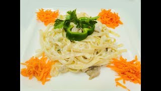 طريقة عمل معكرونة فيوتشيني لذيذة وسهلة التحضير Fettuccine spaghetti