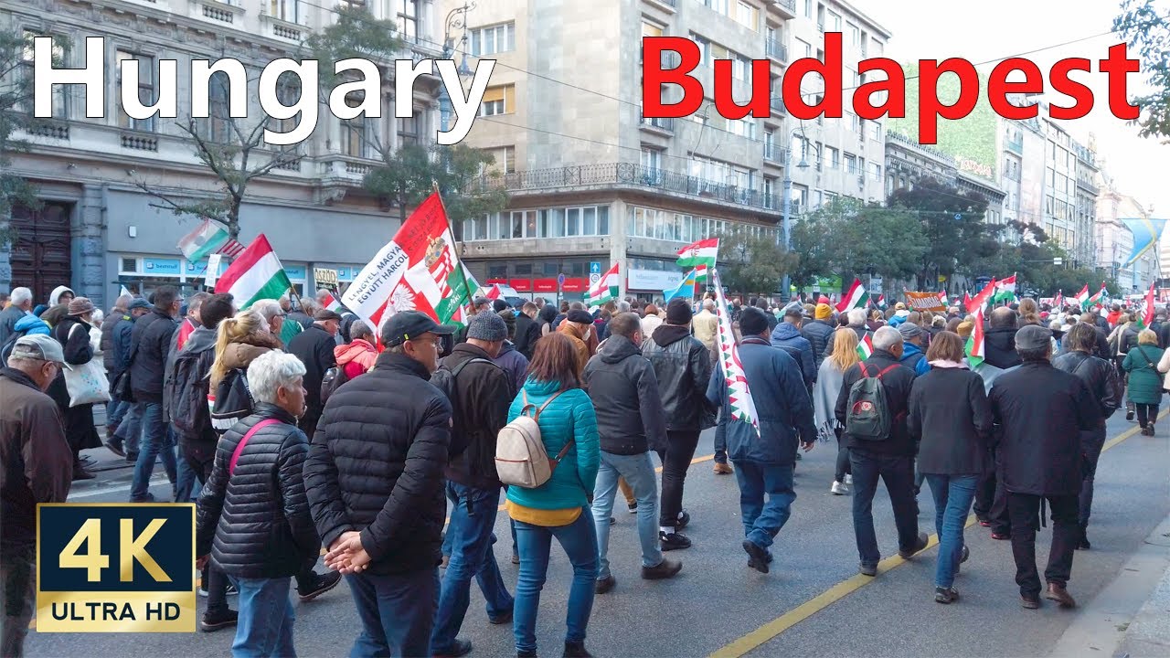 Budapest Hungary 🇭🇺 4K National Holiday 1956 Revolution October 23 ...