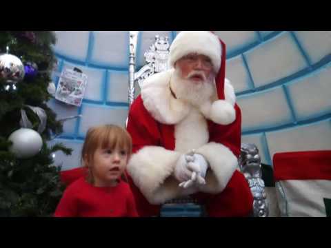 Olivia meeting Santa 2016