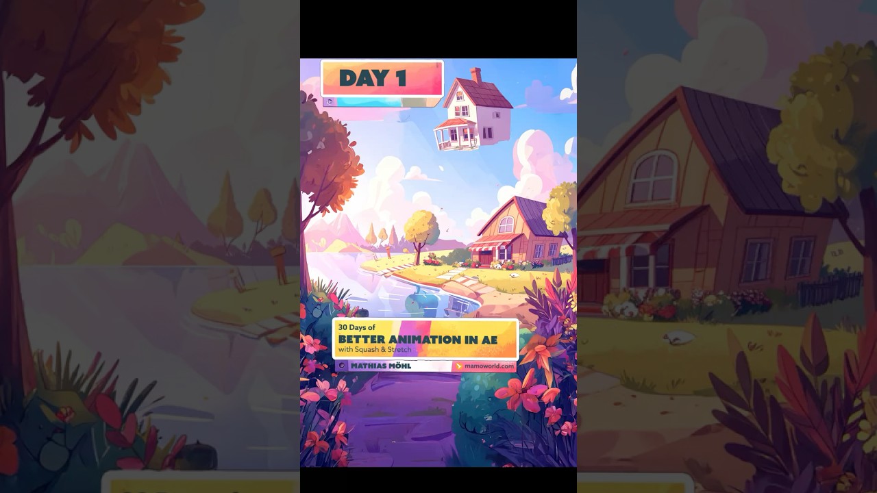 Day 1 &ndash; 30 Days of Better Animation in After Effects with Squash & Stretch #learn #animation #plugin
