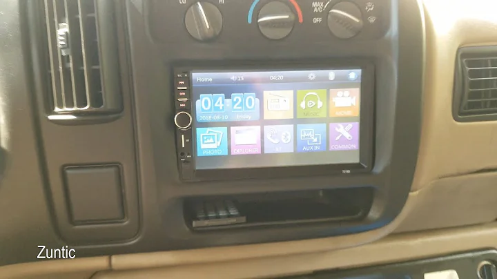 Cheap 50$ 7018B Double DIN Touch Screen Radio install in 2002 GMC Savana Project Van