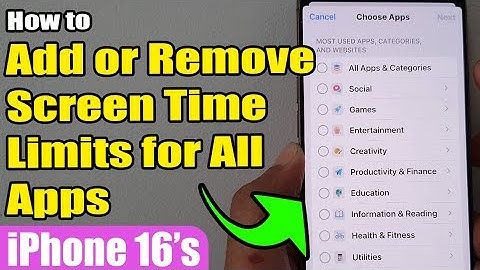 🔒 How to Add or Remove Screen Time Limits for All Apps on iPhone 16/Pro Max | iOS 18