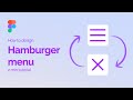 Hamburger menu animation in figma