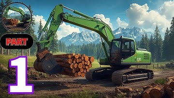 Mega Harvester - Walkthrough Gameplay Part 1 - Harvesting Trees Android Gameplay