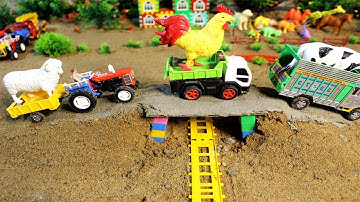 diy tractor Build a mini concrete bridge using rc tractor science project