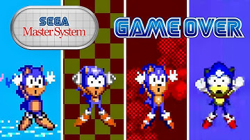 Evolution of Sonic Master System GAME OVER screens + All Intros