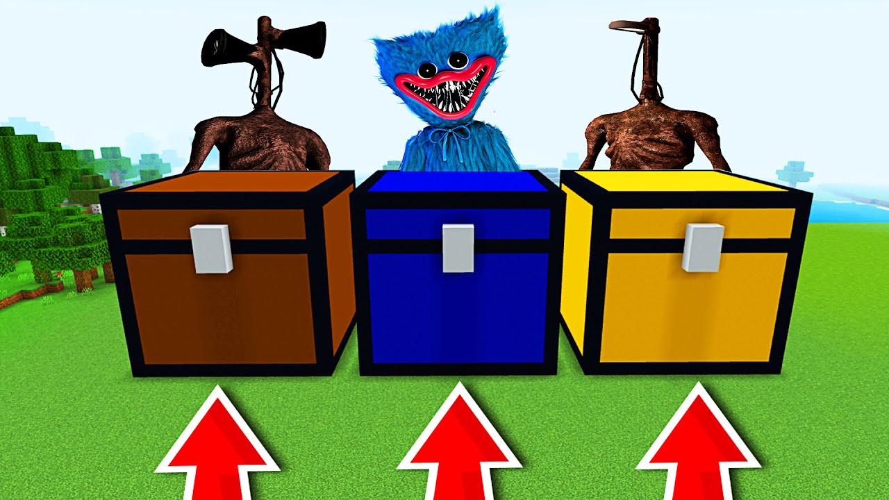 NU ALEGE CHEST-UL GREȘIT în MINECRAFT ! (Siren Head, Huggy Wuggy, Light ...