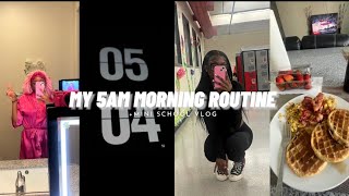 MY 5AM HIGHSCHOOL MORNING ROUTINE ✰ + Mini School Vlog ♡ || TIFFANYXCM